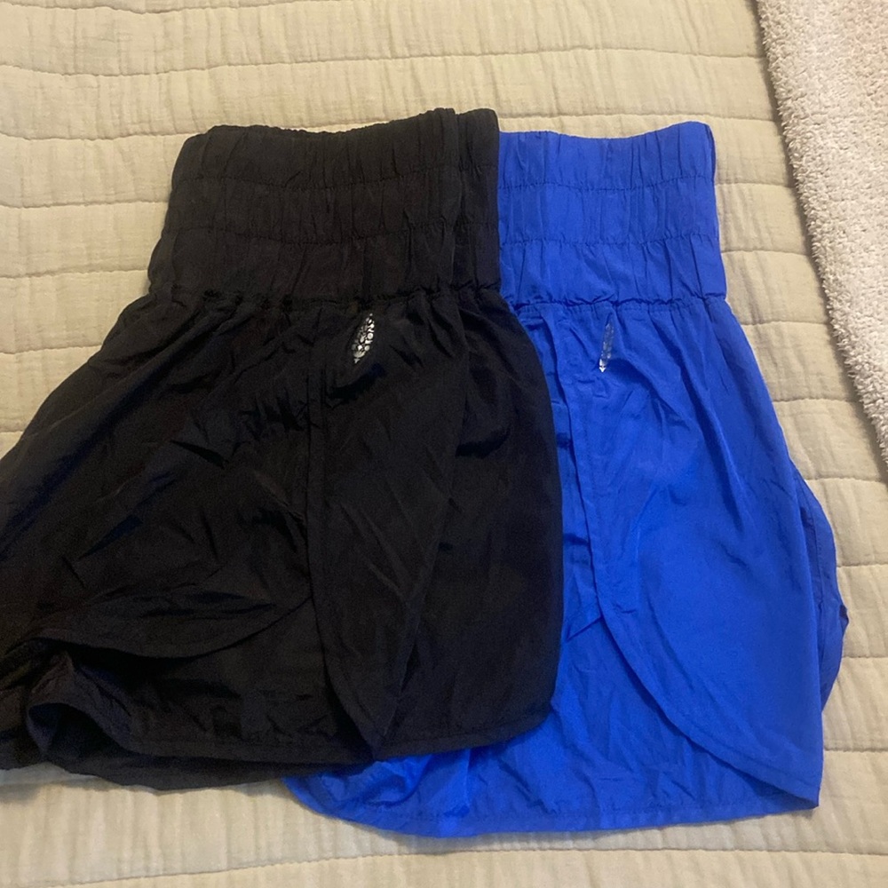 Free People Movement The Way Home Shorts. Size Large. Blue and Black.
